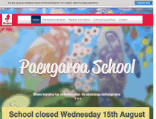 Tablet Screenshot of paengaroa.school.nz