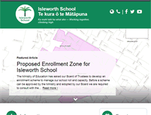 Tablet Screenshot of isleworth.school.nz