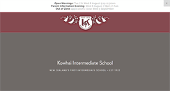 Desktop Screenshot of kowhai.school.nz
