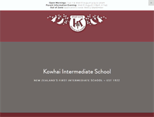 Tablet Screenshot of kowhai.school.nz