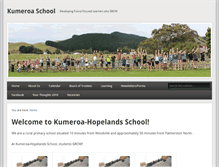 Tablet Screenshot of kumeroa.school.nz