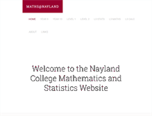 Tablet Screenshot of maths.nayland.school.nz