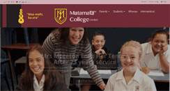 Desktop Screenshot of matamatacollege.school.nz