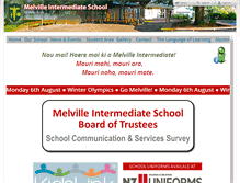 Tablet Screenshot of melvilleint.ultranet.school.nz