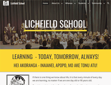Tablet Screenshot of lichfield.school.nz