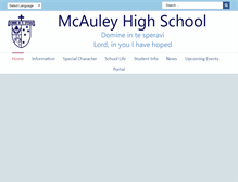 Tablet Screenshot of mcauleyhigh.school.nz