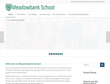 Tablet Screenshot of meadowbank.school.nz