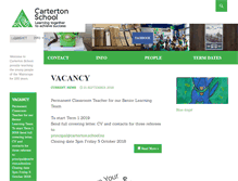 Tablet Screenshot of carterton.school.nz