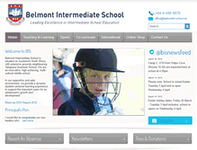 Tablet Screenshot of belmontint.school.nz