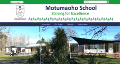 Desktop Screenshot of motumaoho.school.nz