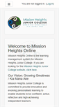 Mobile Screenshot of online.mhjc.school.nz
