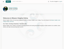 Tablet Screenshot of online.mhjc.school.nz